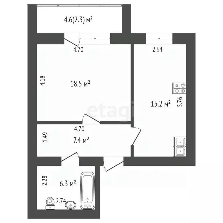 1-к кв. Тюменская область, Тюмень Войновка мкр, ул. Энергостроителей, ... - Фото 2