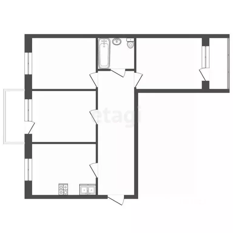 3-к кв. Ростовская область, Батайск ул. Герцена, 37 (64.0 м) - Фото 1