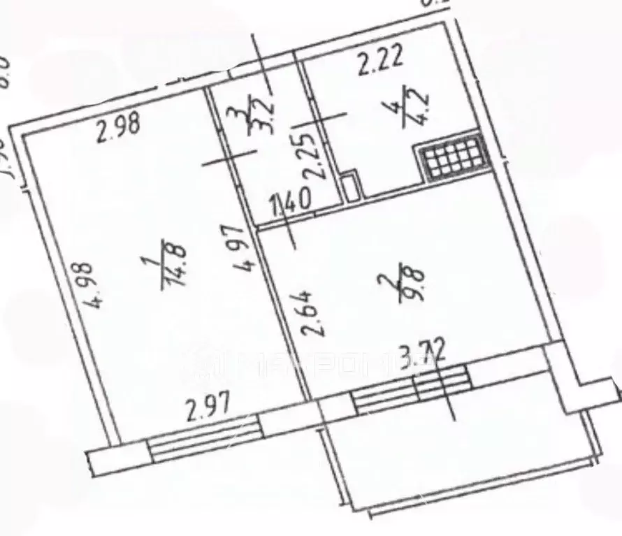 1-к кв. Санкт-Петербург ул. Плесецкая, 16 (32.0 м) - Фото 1