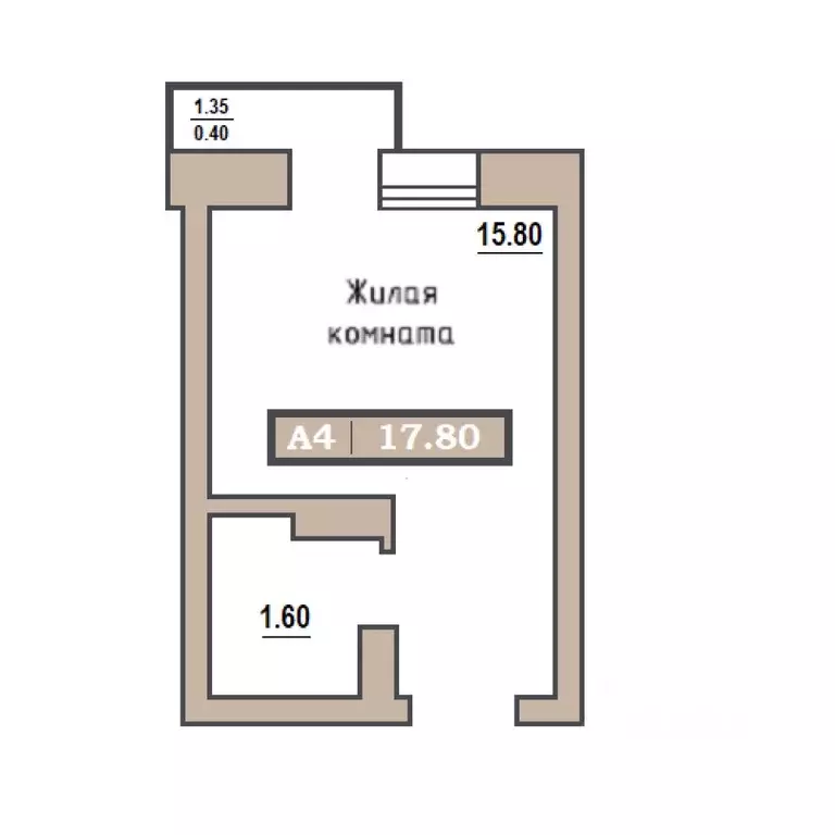 Студия Красноярский край, Красноярск Новая Базаиха мкр,  (18.1 м) - Фото 0