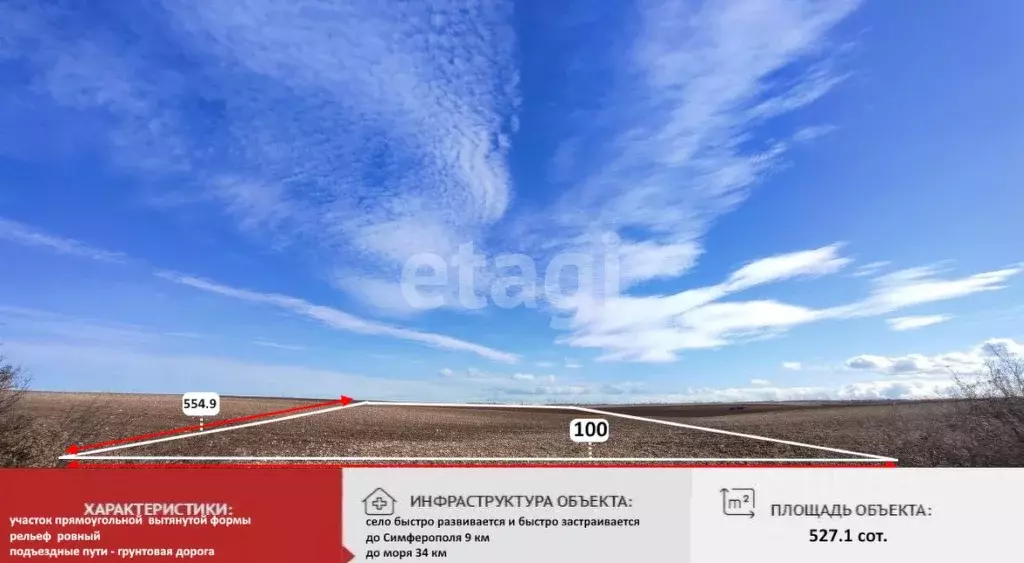 Участок в Крым, Симферопольский район, Перовское с/пос, с. Ключи  ... - Фото 1