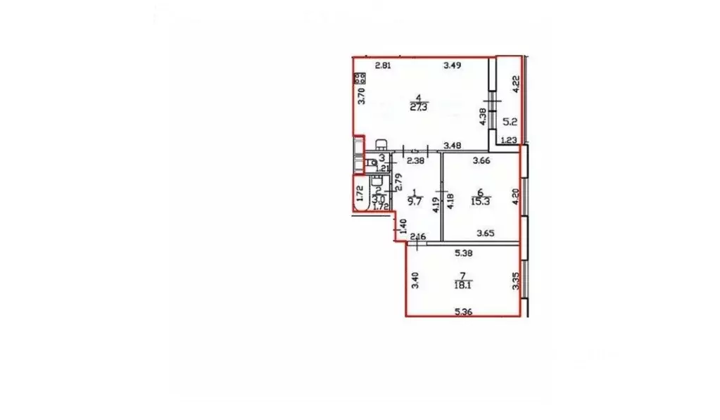 2-к кв. Санкт-Петербург, Санкт-Петербург, Сестрорецк ул. Гагаринская, ... - Фото 2