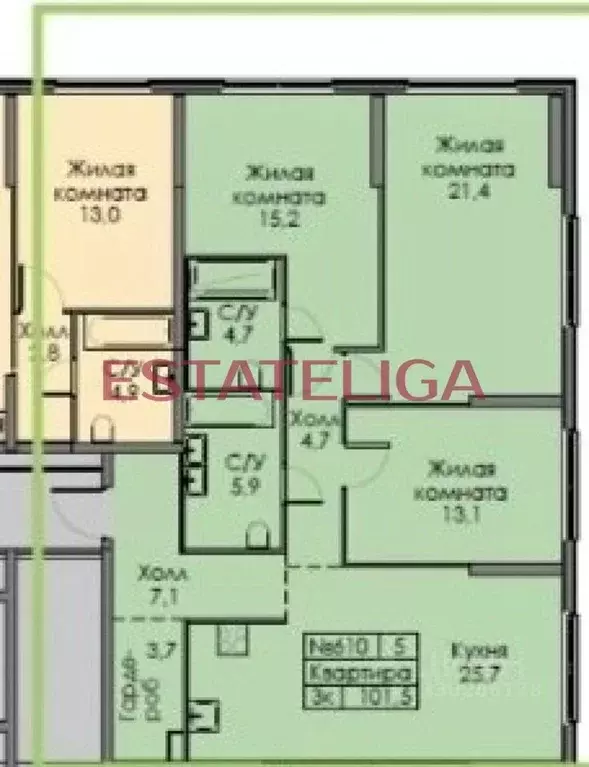 3-к кв. Москва Барклая ул., 6Ак1 (100.2 м) - Фото 2