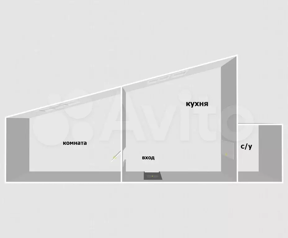 1-к. квартира, 24,5 м, 1/28 эт. - Фото 1