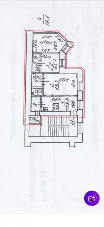 2-к кв. Санкт-Петербург 8-я Васильевского острова линия, 19 (56.6 м) - Фото 2