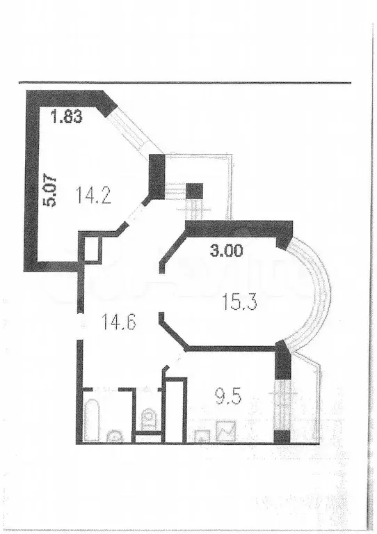 2-к. квартира, 57,5 м, 23/24 эт. - Фото 0