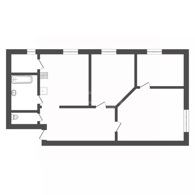 3-к кв. Тульская область, Тула Рязанская ул., 34к4 (61.2 м) - Фото 2