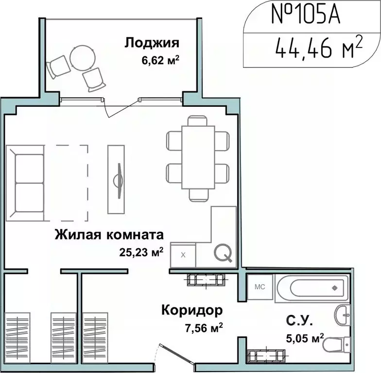 1-к кв. Севастополь ул. Летчиков, 10 (44.0 м) - Фото 0