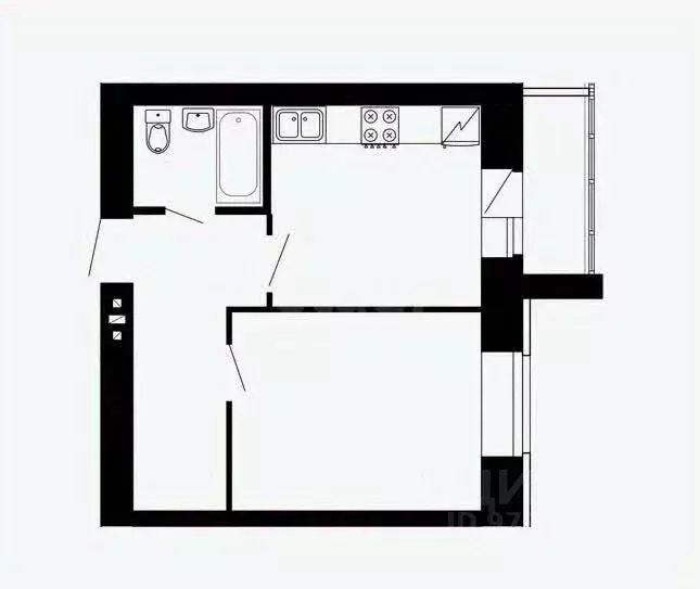 1-к кв. Татарстан, Зеленодольский район, Осиновское с/пос, с. Осиново ... - Фото 1