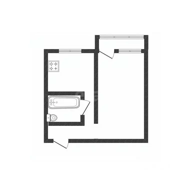 1-к кв. Алтайский край, Бийск пер. Николая Гастелло, 3 (31.0 м) - Фото 1