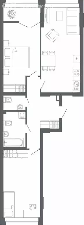 2-комнатная квартира: Екатеринбург, улица Мира, 47/7 (76.6 м) - Фото 0