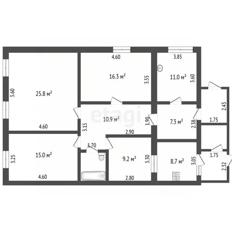 Дом в Омская область, Таврическое рп ул. Калинина, 7 (108 м) - Фото 2