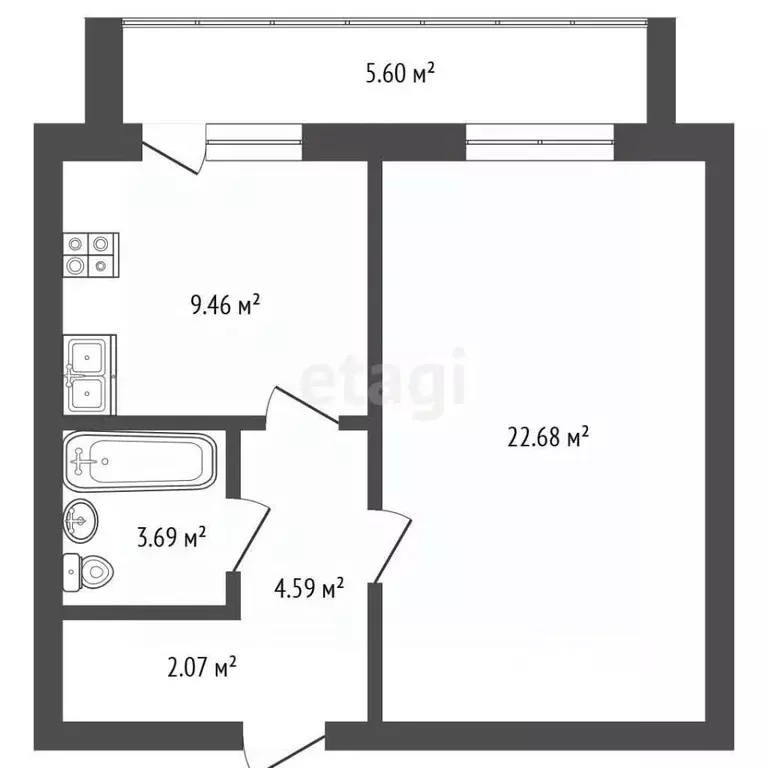 1-к кв. Мордовия, Саранск городской округ, Ялга рп ул. Мичурина, 15 ... - Фото 2