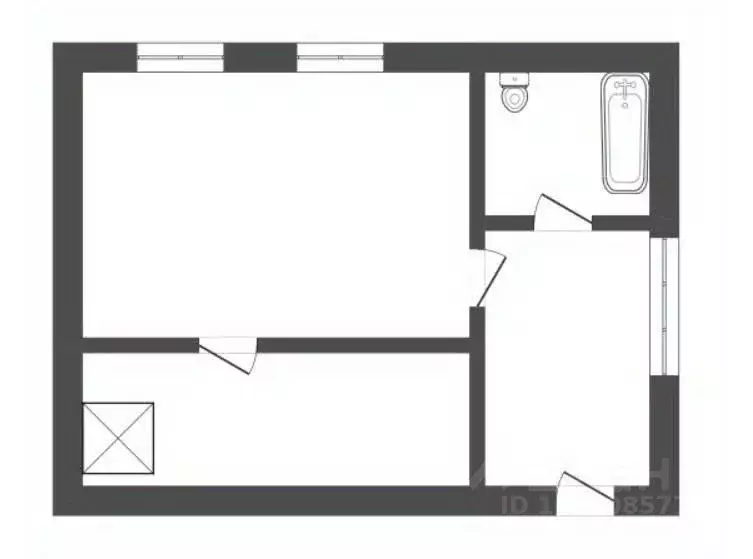 1-к кв. Воронежская область, Борисоглебск Народная ул., 64 (30.2 м) - Фото 1