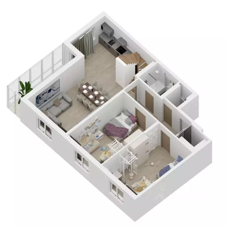 3-к кв. Самарская область, Самара ул. Дыбенко, 5 (172.68 м) - Фото 2