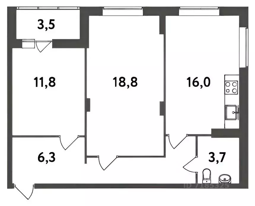 2-к кв. Московская область, Апрелевка Наро-Фоминский городской округ, ... - Фото 2