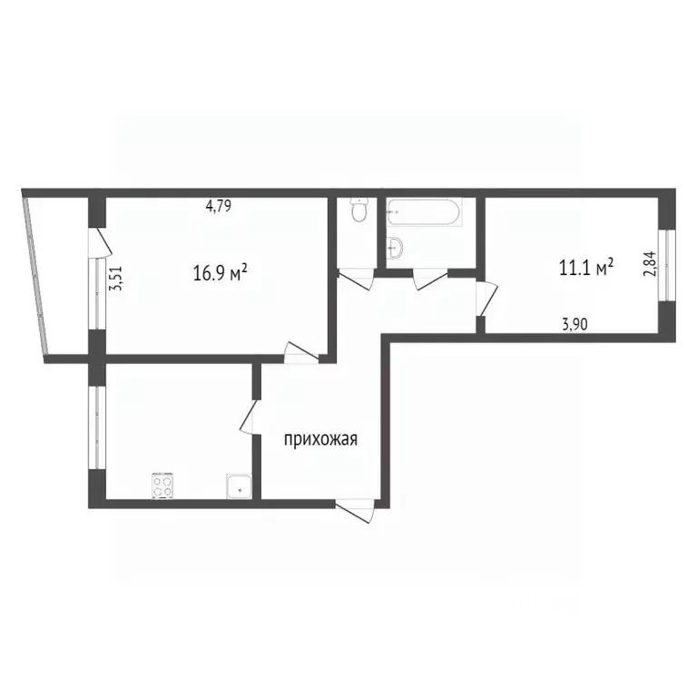 2-к кв. Ханты-Мансийский АО, Сургут ул. Мелик-Карамова, 72 (53.3 м) - Фото 1