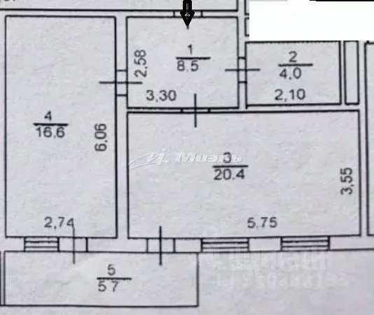 1-к кв. Крым, Симферополь ул. Ковыльная, 94 (49.5 м) - Фото 2