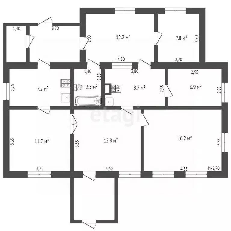 Дом в Брянская область, Дятьково ул. Циолковского, 18 (87 м) - Фото 1