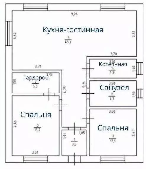 Дом в Хабаровский край, Хабаровский район, с. Сосновка  (93 м) - Фото 1