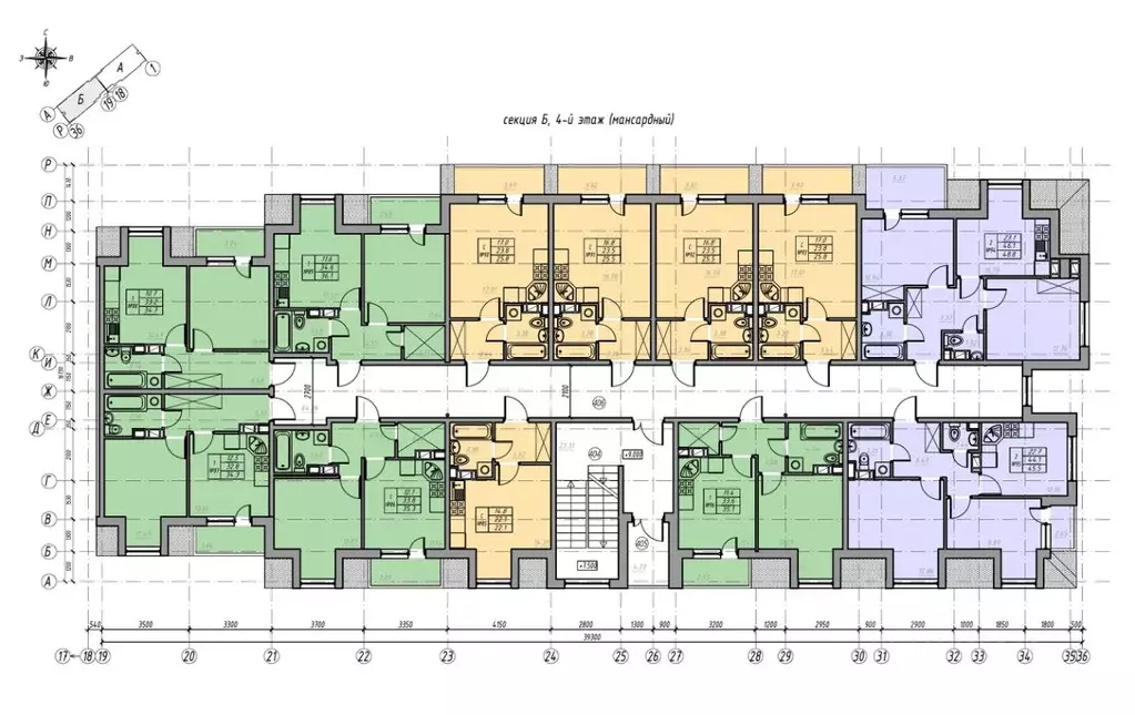 Студия Ленинградская область, Всеволожск ул. Евграфова, 11 (28.4 м) - Фото 2