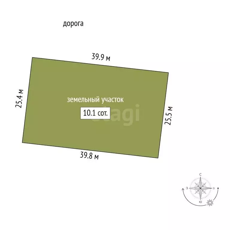 Участок в Доброе, Цветочная улица (10 м) - Фото 1