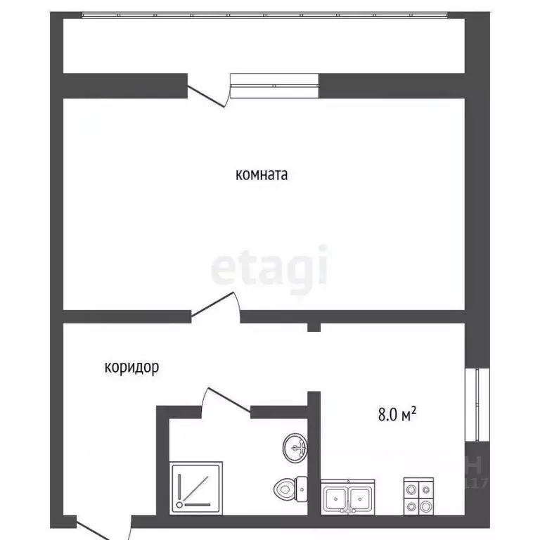 1-к кв. Севастополь ул. Тараса Шевченко, 31 (36.0 м) - Фото 2