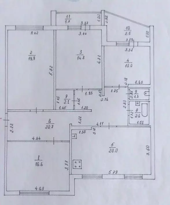 4-к кв. Татарстан, Нижнекамск Студенческая ул., 10 (108.0 м) - Фото 1