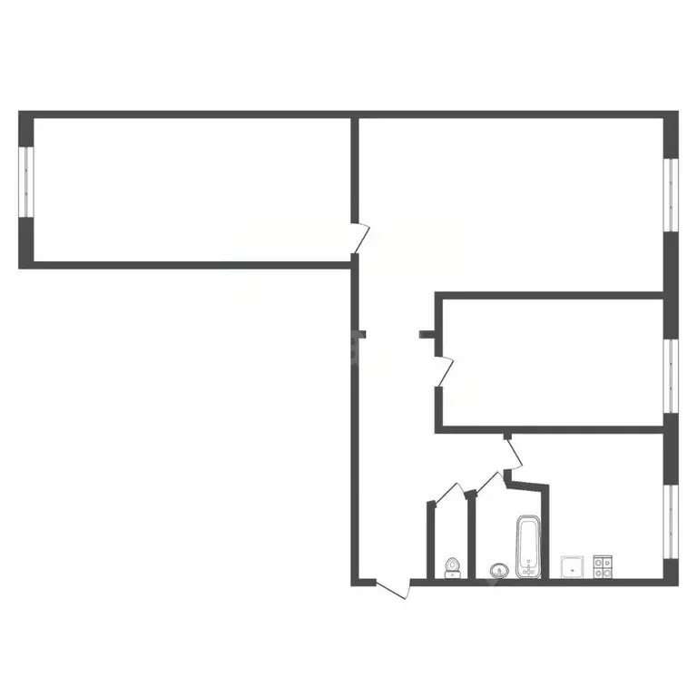 3-к кв. Кемеровская область, Юрга ул. Павлова, 16 (60.0 м) - Фото 2