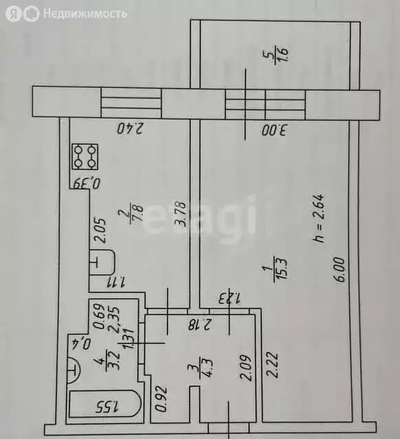 1-комнатная квартира: Казань, Чистопольская улица, 25 (30.8 м) - Фото 0