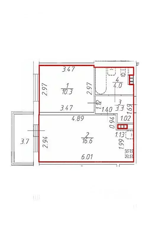 1-к кв. Санкт-Петербург просп. Ветеранов, 210 (34.2 м) - Фото 1