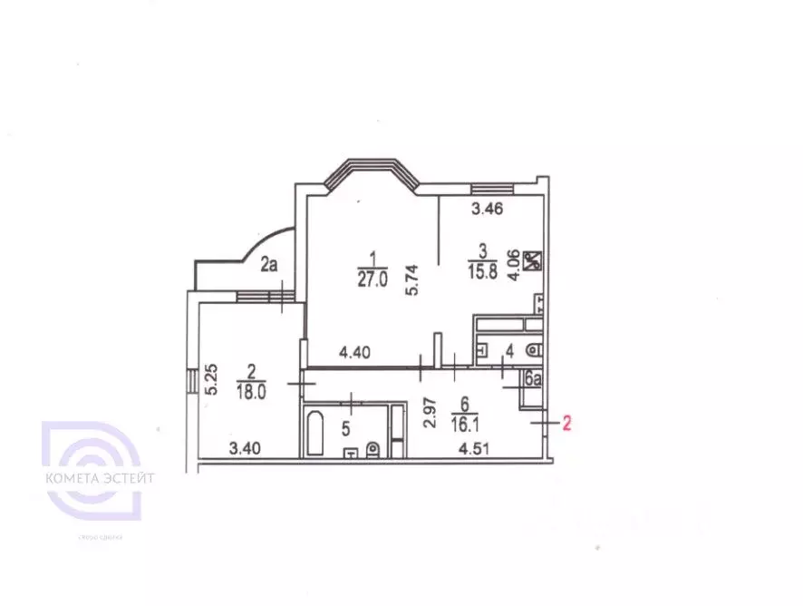 Свободной планировки кв. Москва 2-я Новоостанкинская ул., 6 (85.0 м) - Фото 0