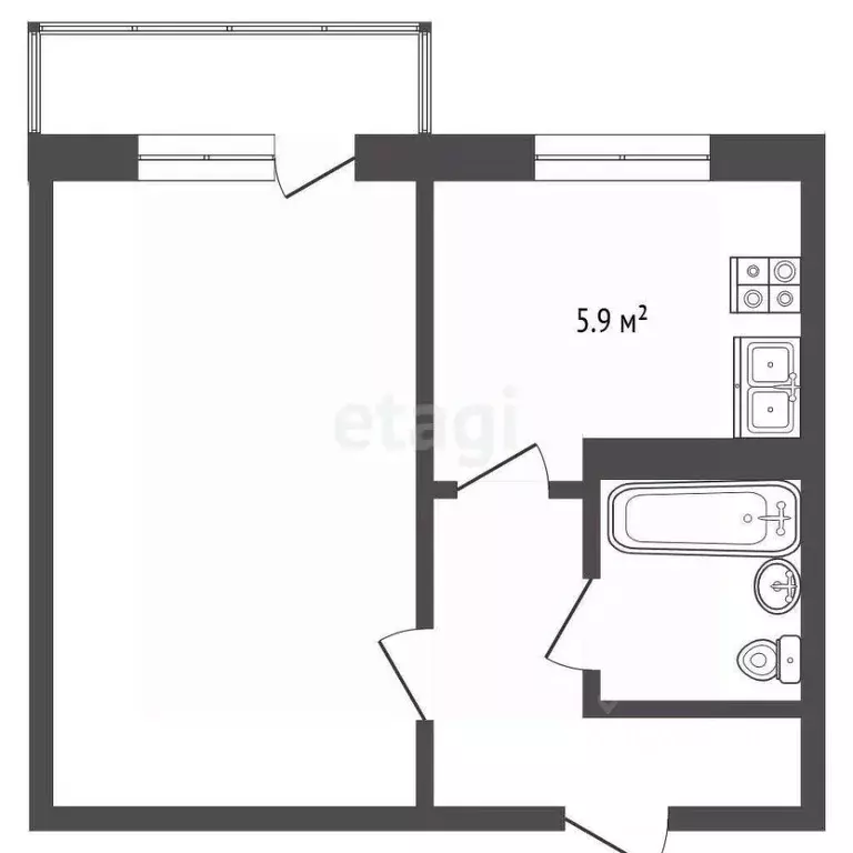 1-к кв. Ярославская область, Ярославль ул. Саукова, 6 (29.9 м) - Фото 2