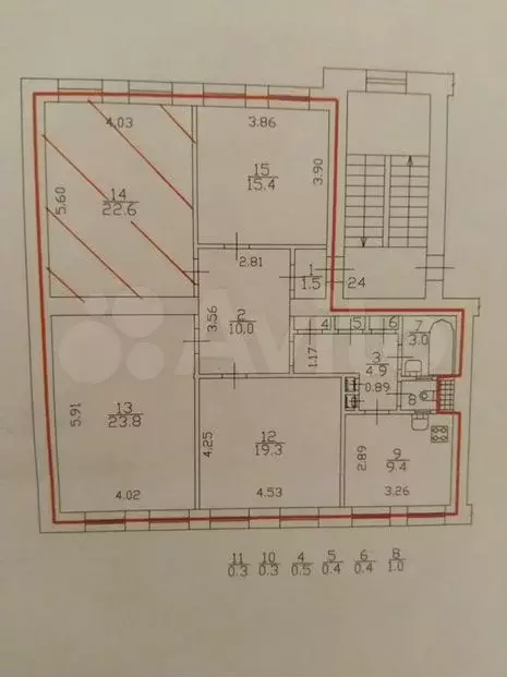 Комната 23м в 4-к., 4/5эт. - Фото 0