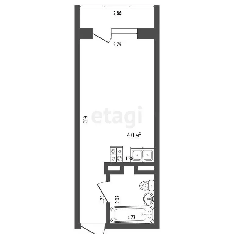 Квартира-студия: Самара, проспект Кирова, 71 (18.9 м) - Фото 1