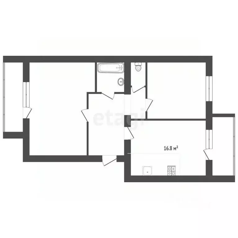 2-к кв. Архангельская область, Котлас ул. Кузнецова, 12 (69.3 м) - Фото 2