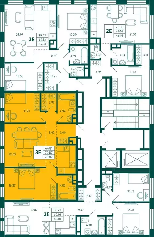 2-к кв. Башкортостан, Уфа Зеленая Роща жилрайон, Терле Парк жилой ... - Фото 2