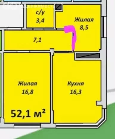 2-комнатная квартира: посёлок городского типа Яблоновский, улица ... - Фото 1