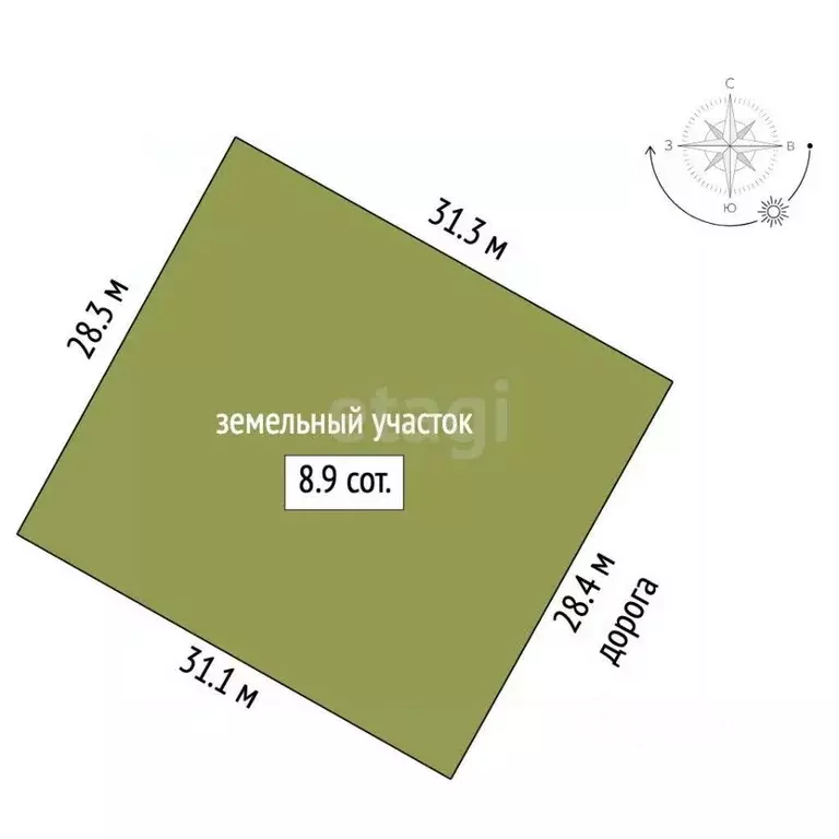 Участок в Крым, Симферопольский район, Трудовское с/пос, Мартовский ... - Фото 2