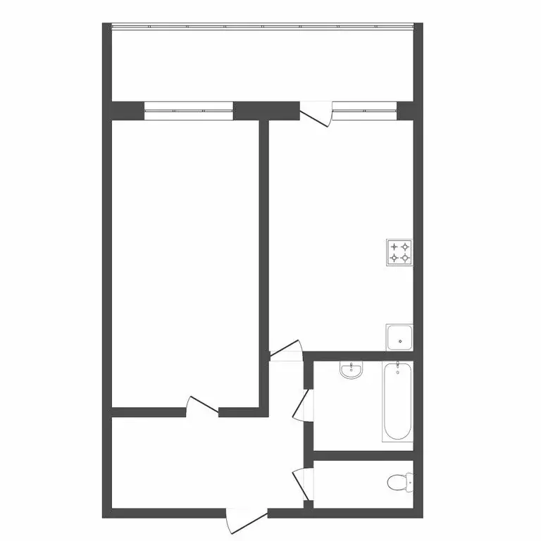 1-комнатная квартира: Тюмень, улица Котельщиков, 2 (48 м) - Фото 1