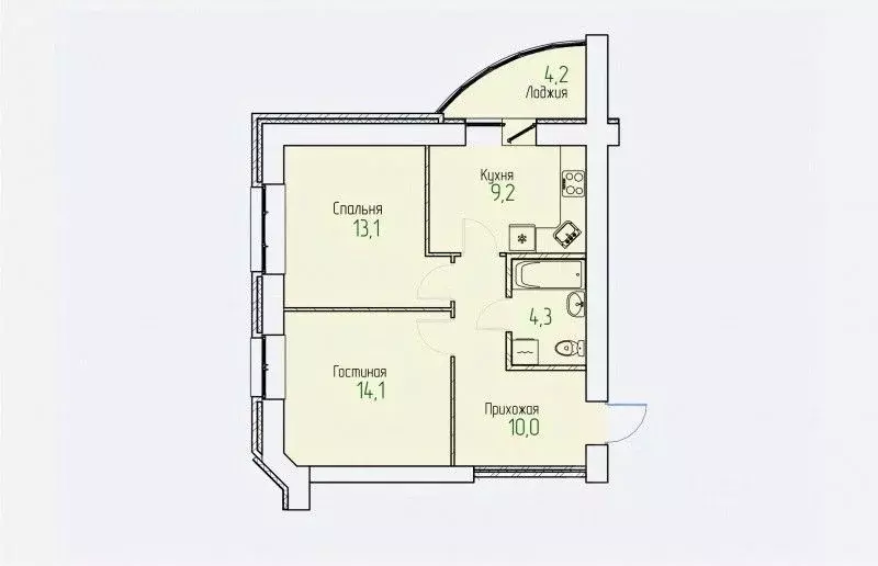 2-к кв. Кировская область, Киров Завода ОЦМ мкр,  (53.3 м) - Фото 0
