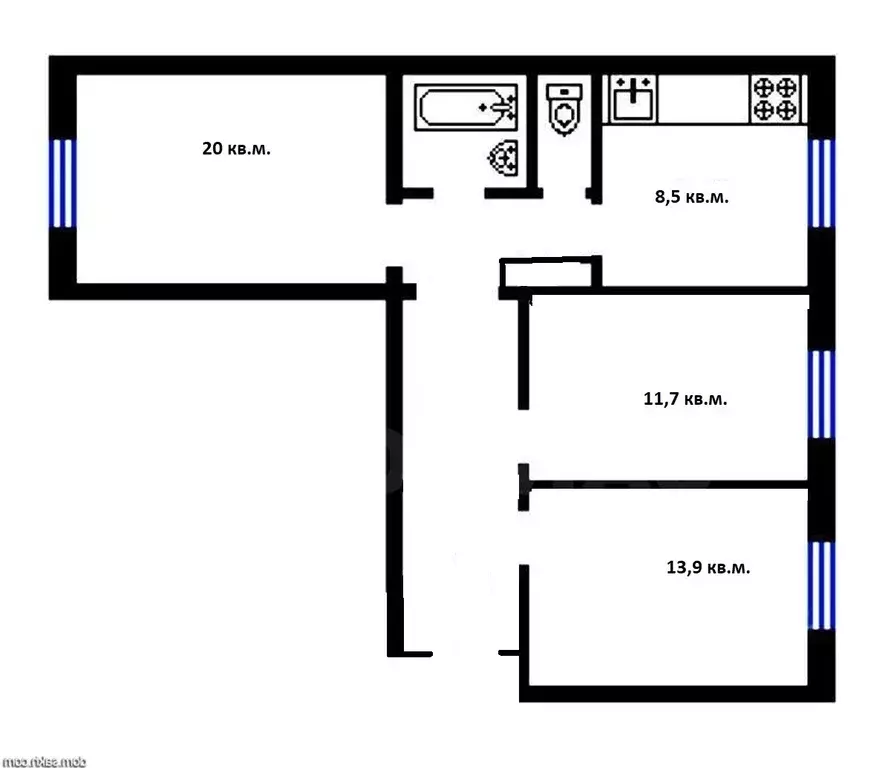 Продаётся 3-к квартира, 71.8 м - Фото 1