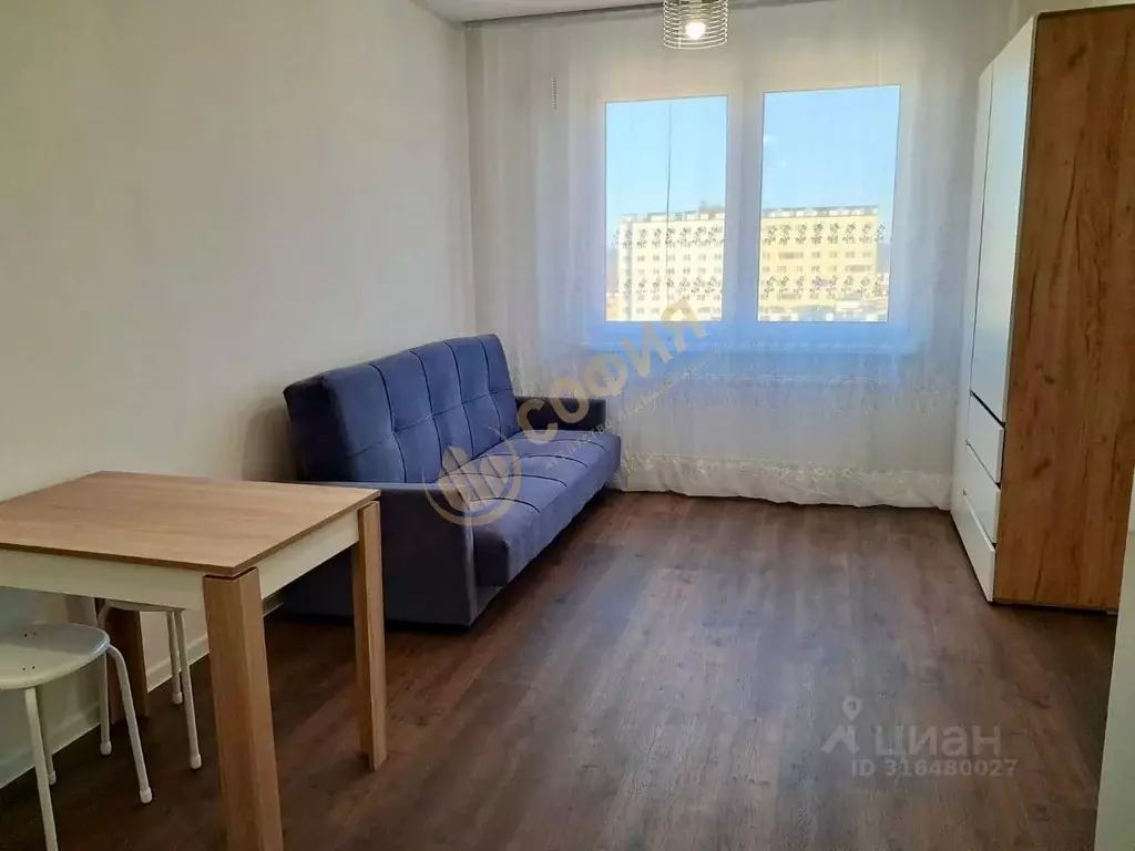 Студия Санкт-Петербург дор. Муринская, 29 (22.0 м) - Фото 1