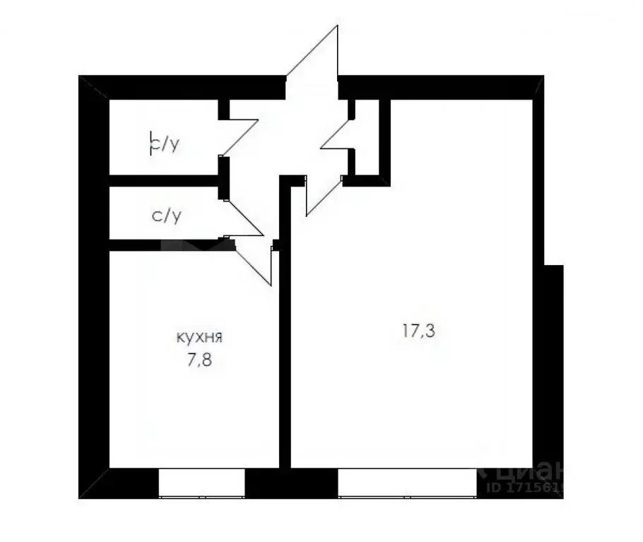 1-к кв. Тюменская область, Тюмень ул. Спорта, 95 (34.6 м) - Фото 2