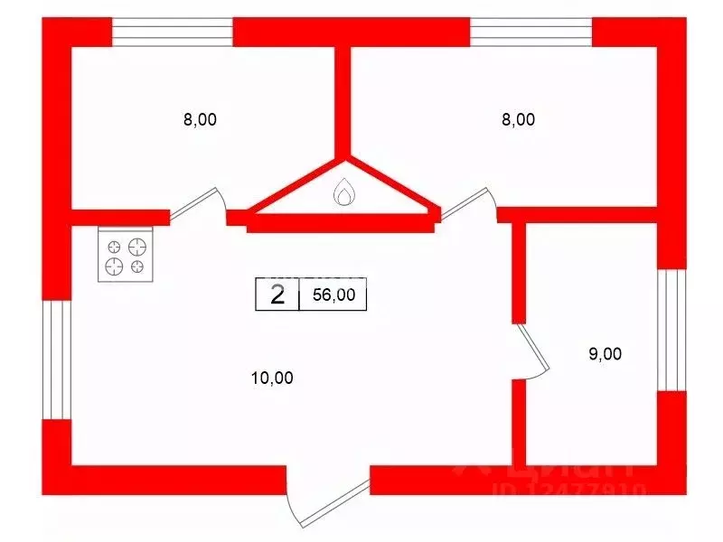 Дом в Ленинградская область, Приозерский район, Сосновское с/пос, ... - Фото 2