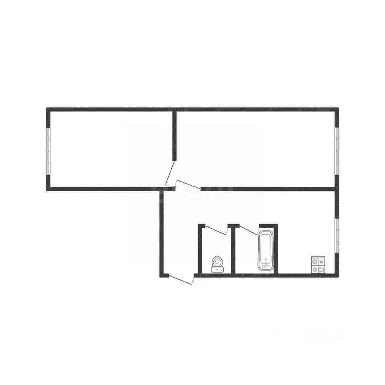2-к кв. Белгородская область, Белгород ул. Костюкова, 22 (43.6 м) - Фото 2