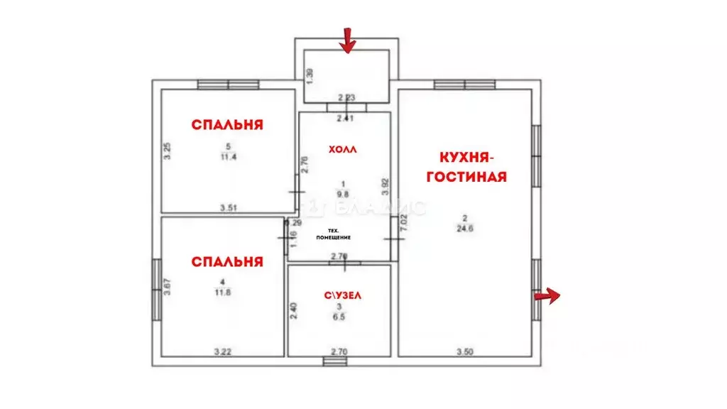 Дом в Калининградская область, Гурьевский муниципальный округ, пос. ... - Фото 2