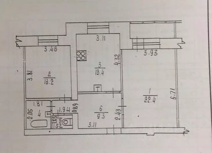 2-к кв. Татарстан, Казань ул. Маршала Чуйкова, 15б (65.0 м) - Фото 1