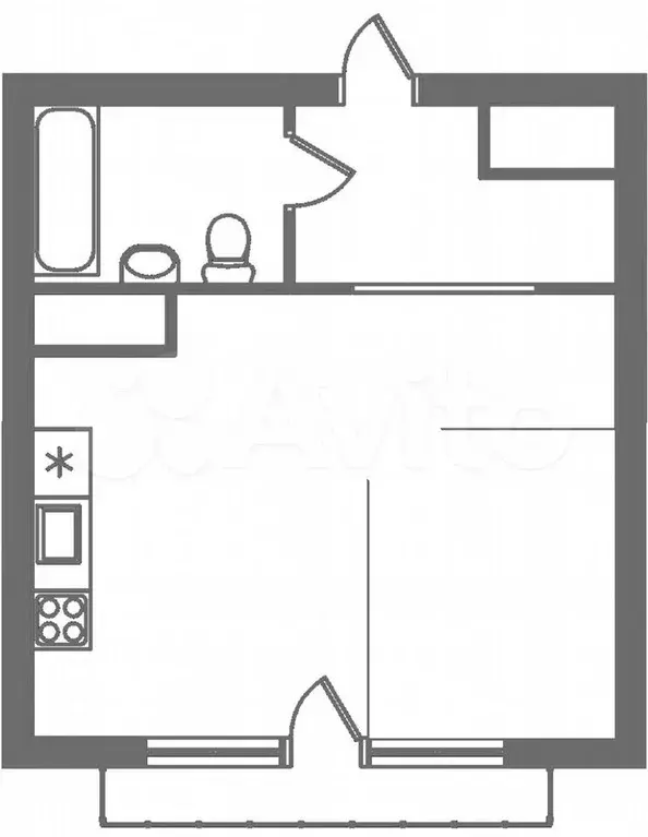 Квартира-студия, 35,3 м, 7/13 эт. - Фото 0
