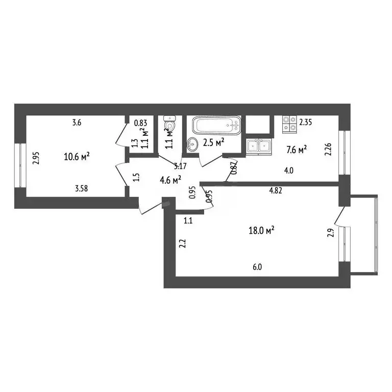 4-комнатная квартира: Рощино, улица Ленина, 11 (147.7 м) - Фото 1